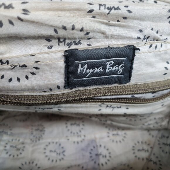 Myra Bag Purse Womens Upcycled Hair-On Leather & Cotton Canvas Sling Bag *Read* - Picture 2 of 12